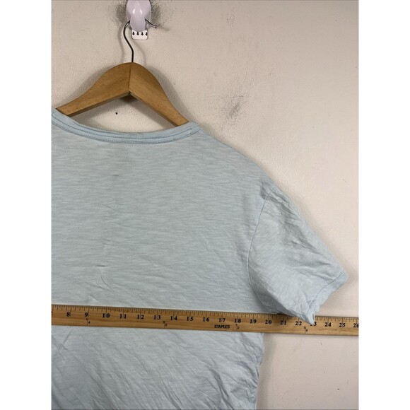 J. CREW Garment Dyed Men’s Pocket T Shirt Blue Slub Cotton Short Sleeve Medium - Picture 5 of 5